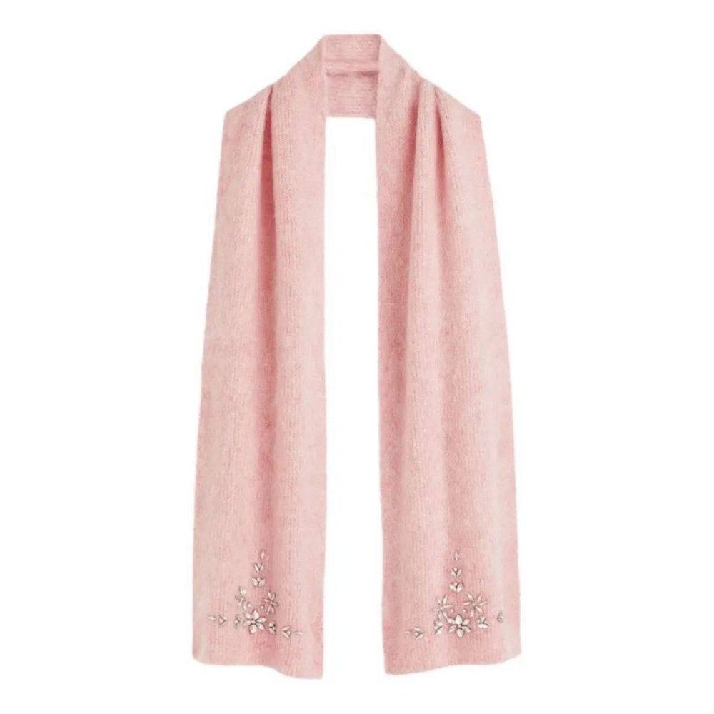 Rabanne H&M Embellished Mohair-Blend Scarf